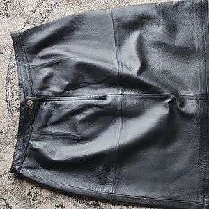 Black Leather Skirt